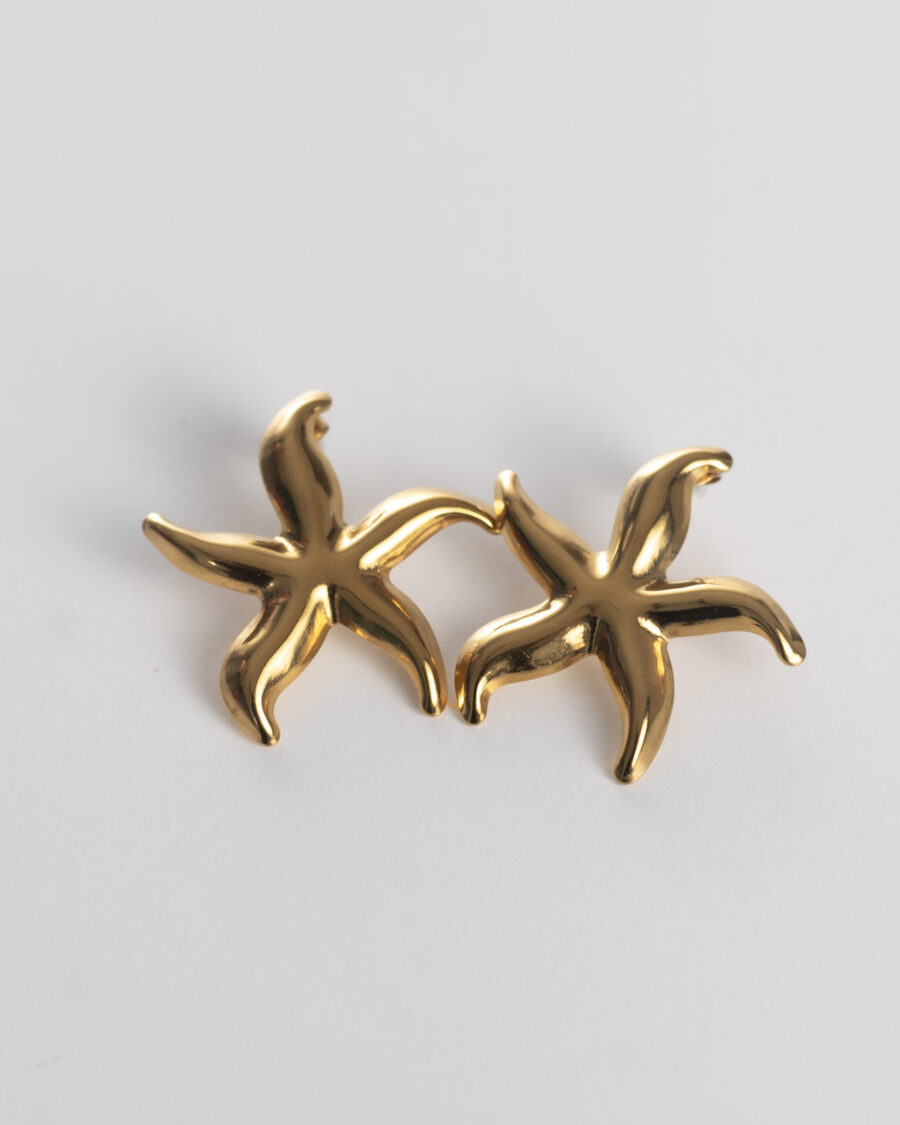 Gold Starfish Earrings