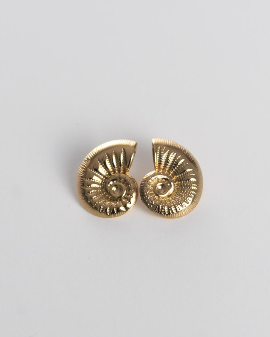 Golden Nautilus Earrings
