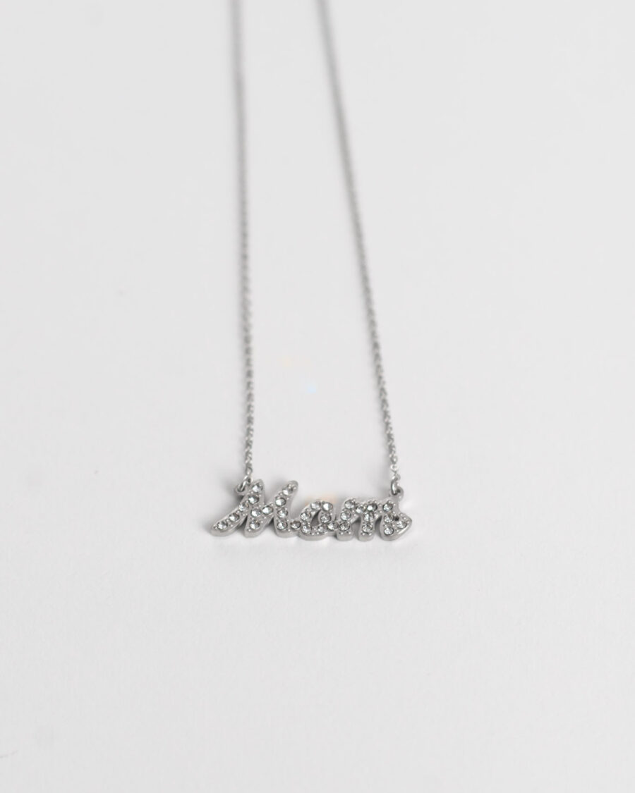 Mom Silver Necklace Stainless Steel