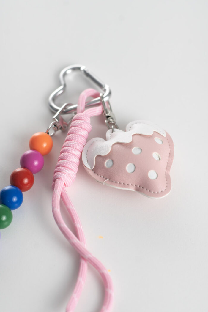 Strawberry Bag Charm Pink Strawberry