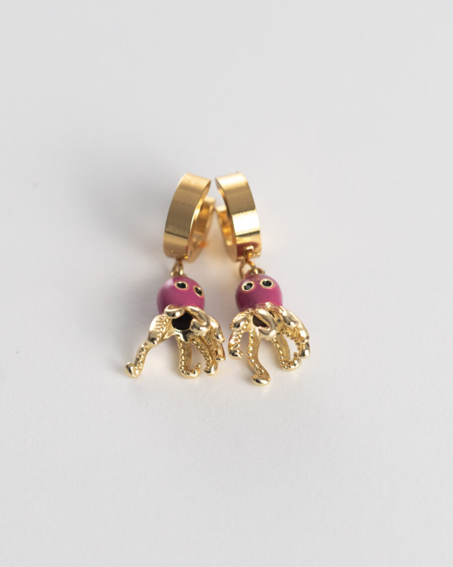 Mini Octopus Earrings Stainless Steel