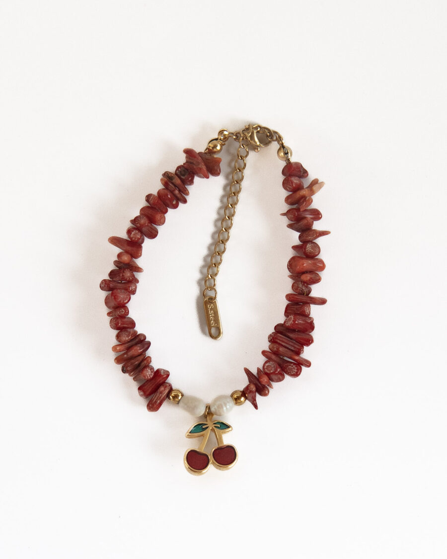 Red Cherries Handmade Bracelet