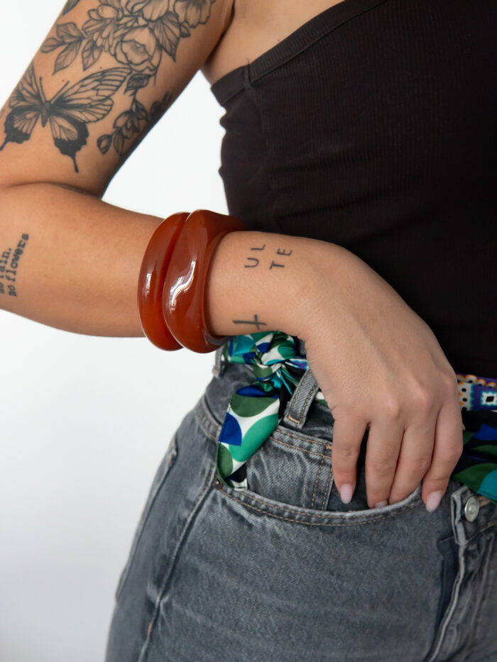 Small Brown Bone Bracelet