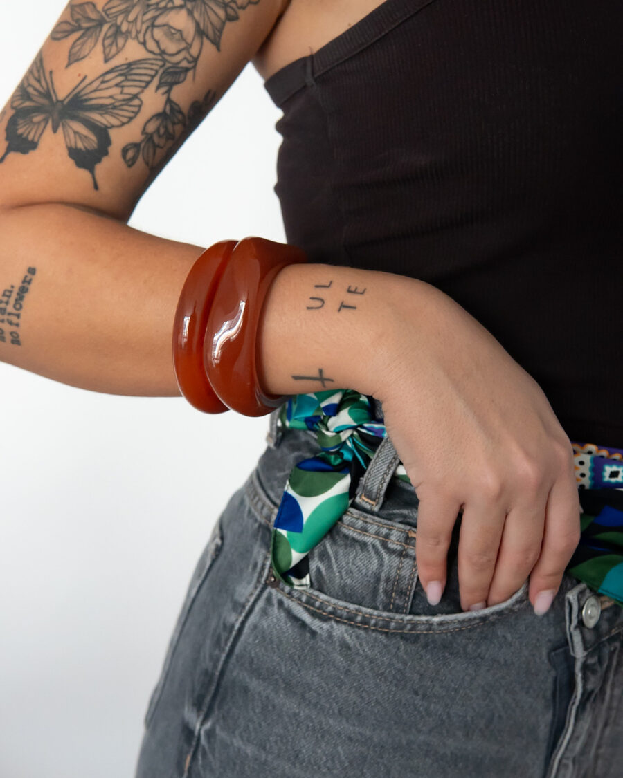 Small Brown Bone Bracelet