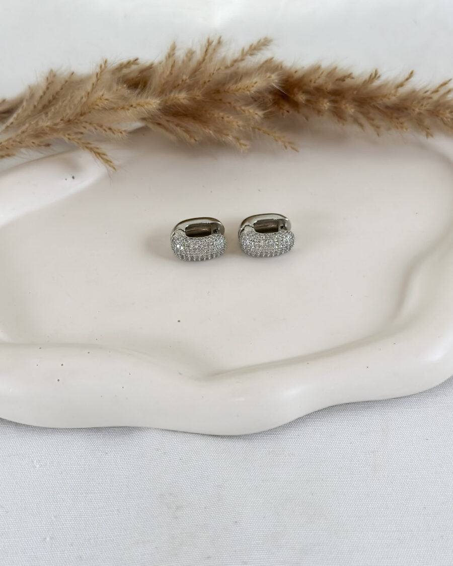 Elina Silver Hoops - Seleniajewels