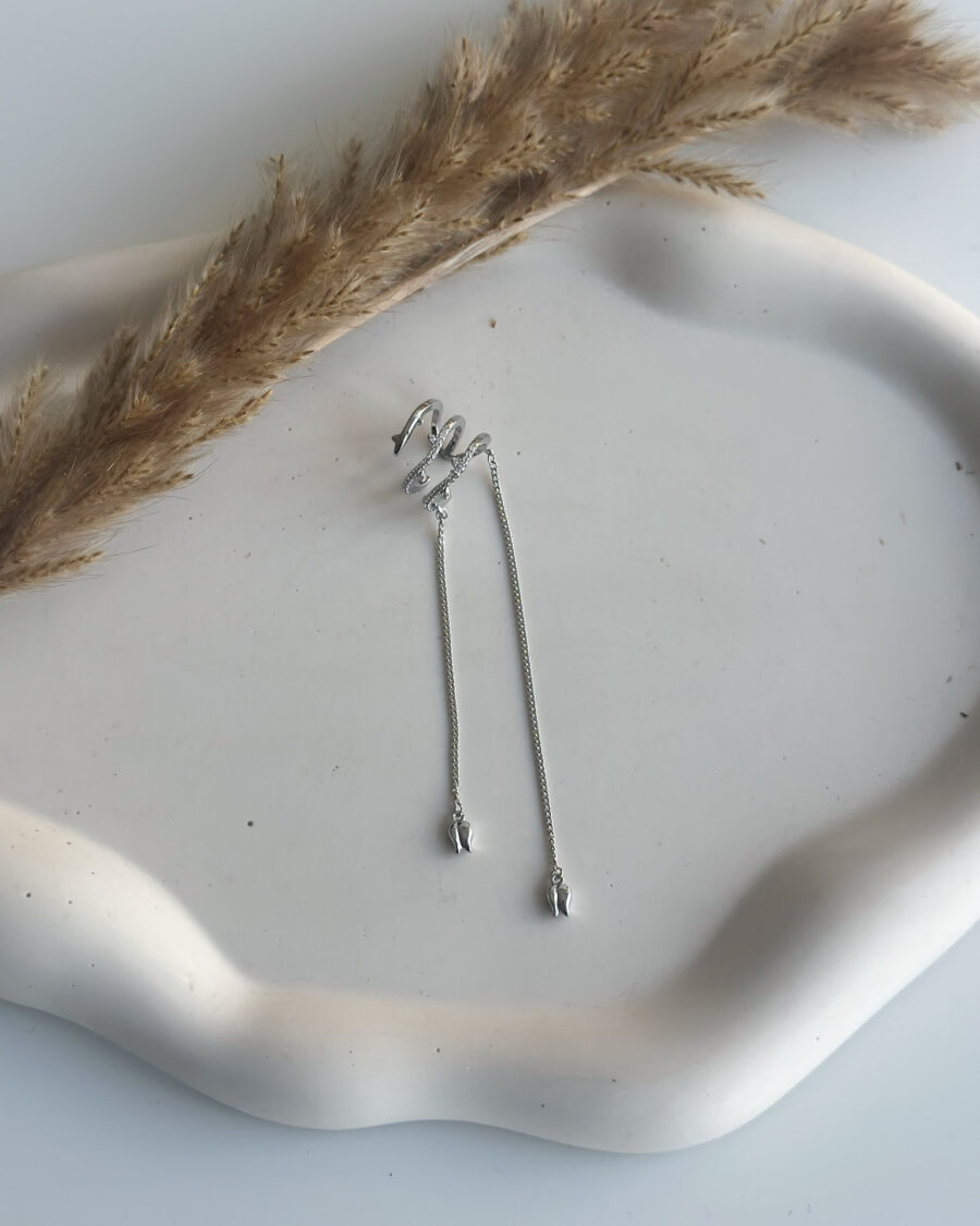 Tulip Silver Earcuff - Seleniajewels