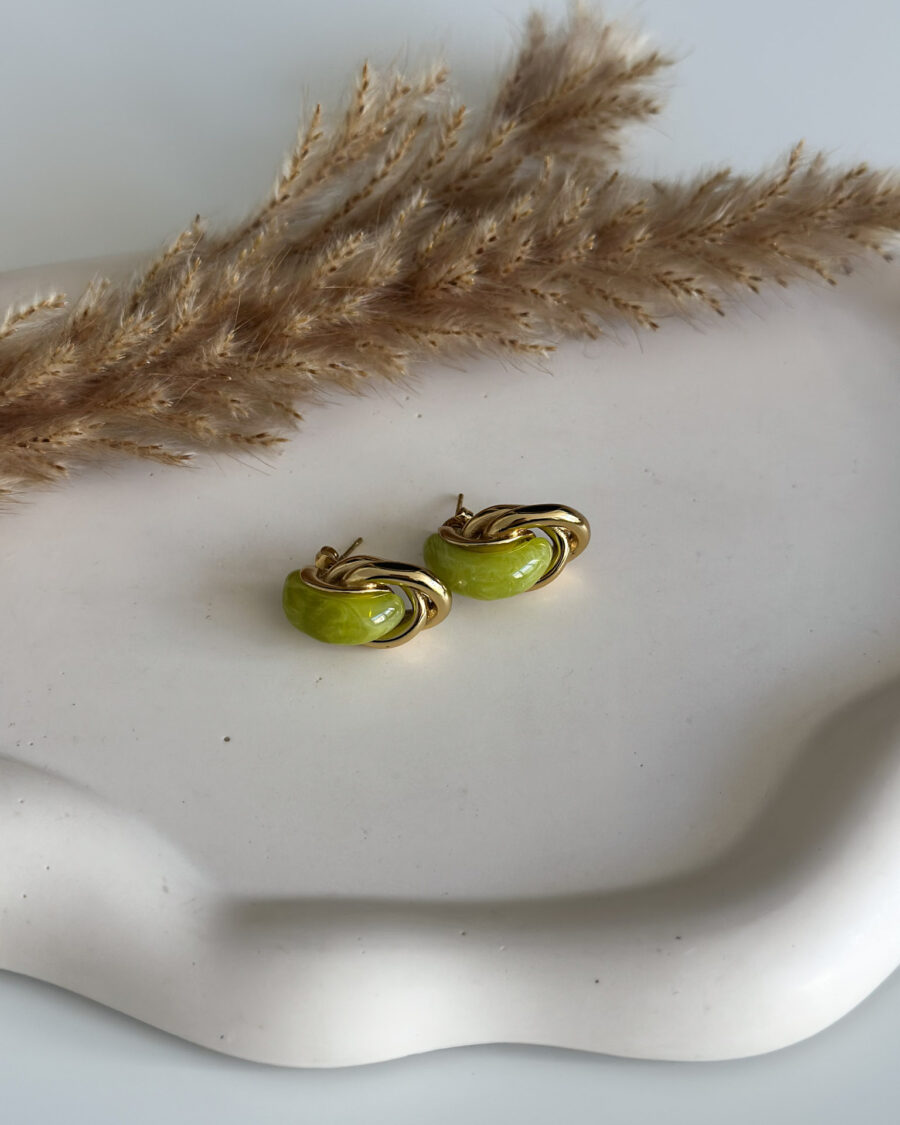 Helena Green Earrings - Seleniajewels