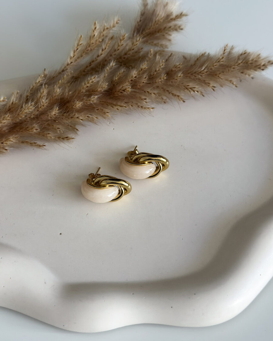 Helena White Earrings - Seleniajewels