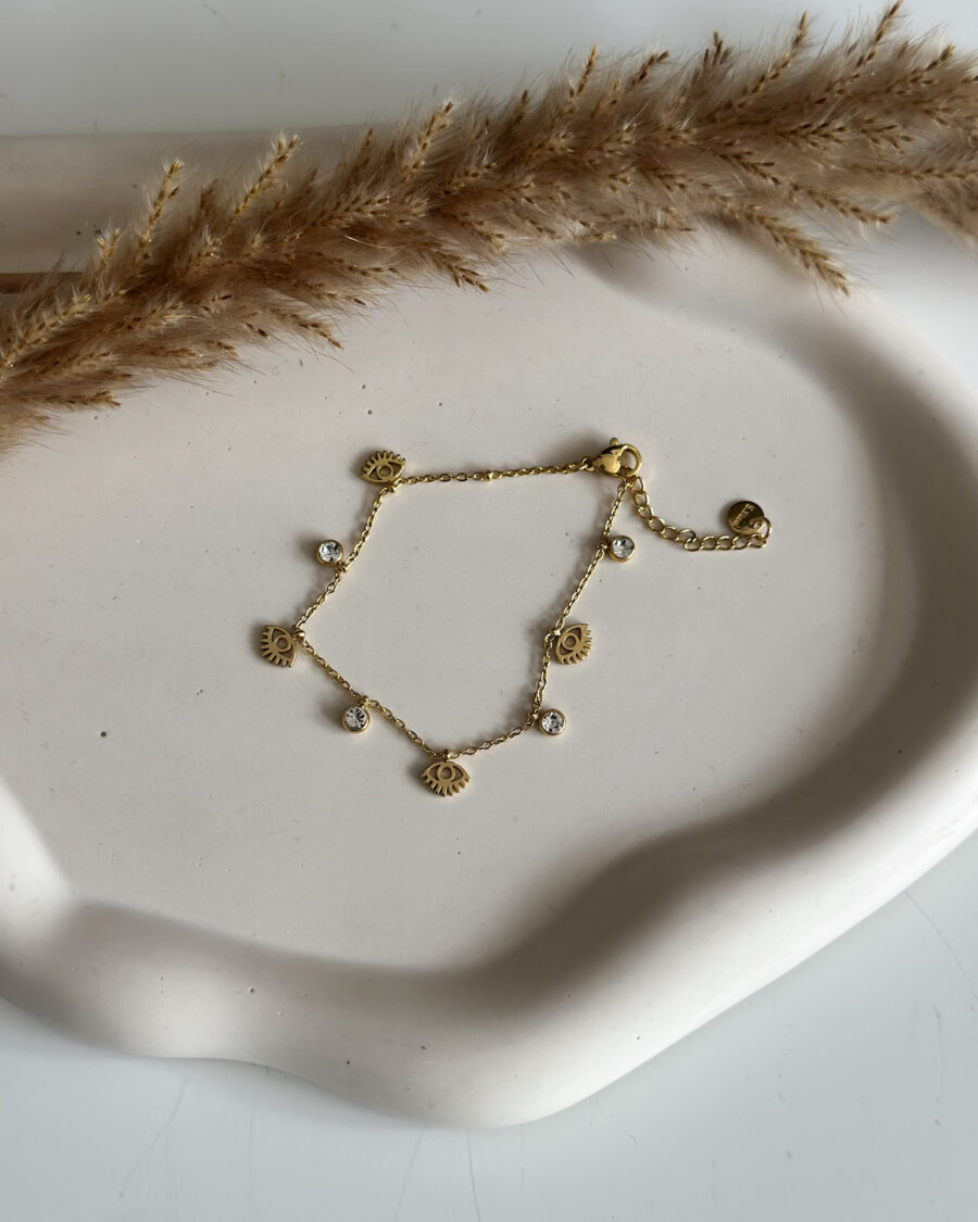 Evil Eye Gold Bracelet - Seleniajewels