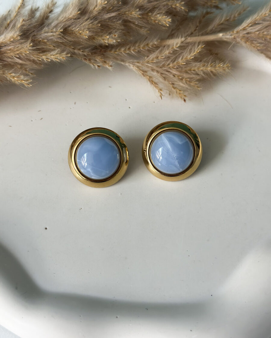 Blue Dot Earrings - Seleniajewels
