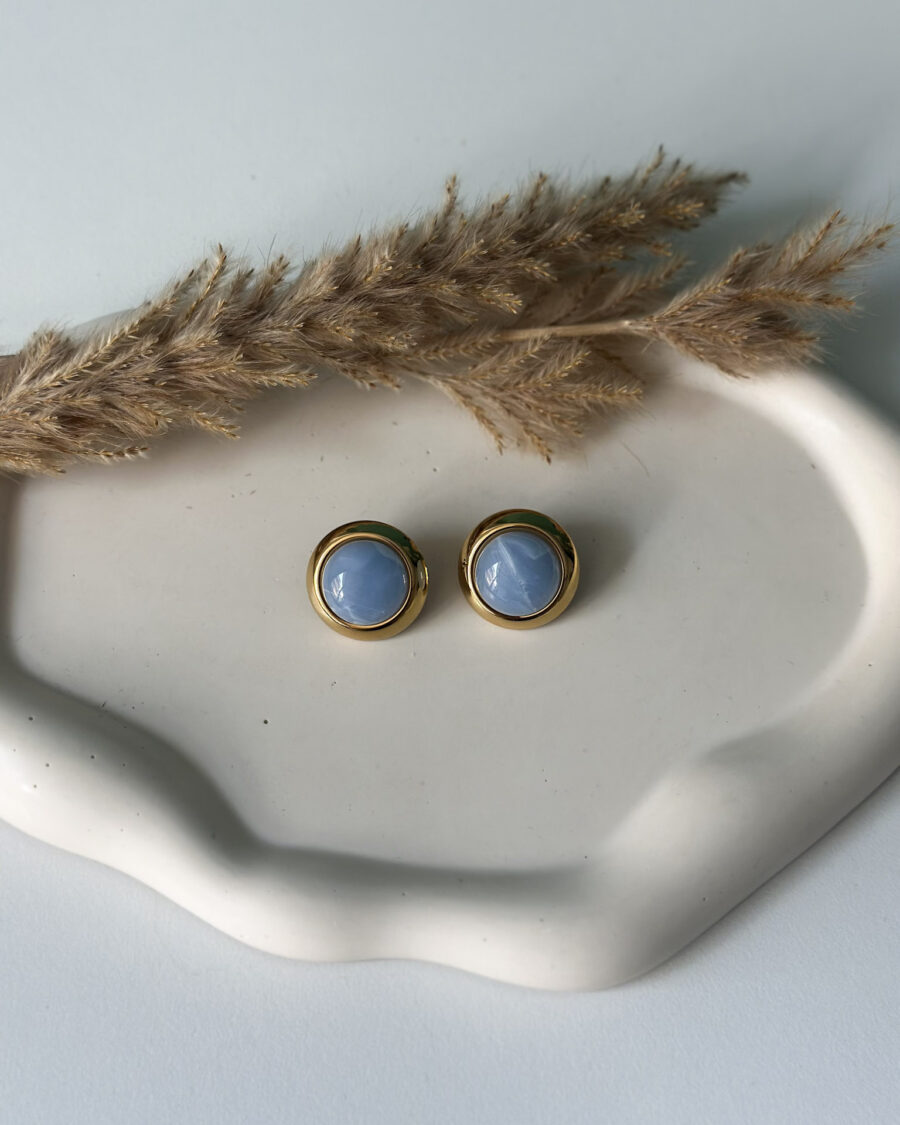 Blue Dot Earrings - Seleniajewels